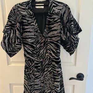 Zadig & Voltaire Glittering Black and Silver Dress